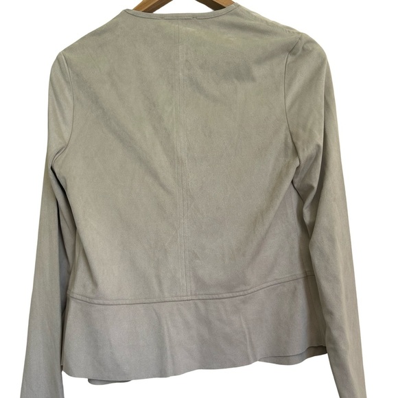 Women’s Cream Color Open Faux Suede Open Jacket Size S - Picture 3 of 7